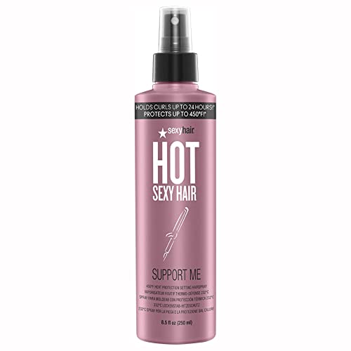 Sexy Hair Hot Support Me Heat Protection Setting Hairspray for Women Hairspray 8.5 oz