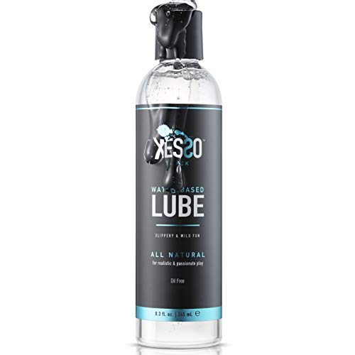 XESSO Lubricante personal natural a base de agua 8.3fl.oz para mujeres y hombres y parejas sexuales, masajes, resbaladizos, parabenos y glicerina, gel lubricante de larga duración, sensible a la piel, fabricado en Estados Unidos y paquete discreto