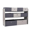 Humble Crew Organizador de juguetes para niños con 9 contenedores de tela de almacenamiento, color gris