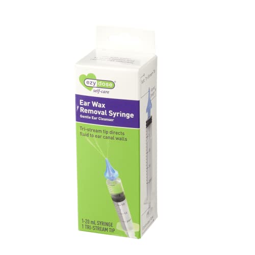 Ezy Dose Limpiador de cera para oídos y oídos para humanos | Jeringa con punta de tres rayas