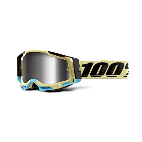 100% Racecraft 2 - Gafas de motocross y ciclismo de montaña con protector de nariz - MX, MTB, Dirt Bike, Power Sport Gafas protectoras