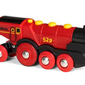 BRIO World 33592 Mighty Red Action Locomotora | Tren de Juguete a Pilas con Efectos de luz y Sonido para niños a Partir de 3 años