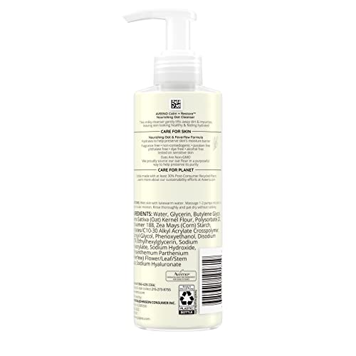 Aveeno Calm + Restore Triple Oat Hydrating Face Serum for Sensitive Skin, Gentle & Lightweight Facial Serum to Smooth & Fortify Skin