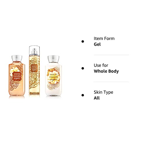 Bath & Body Works ~ Signature Collection ~ Warm Vanilla Sugar ~ Shower Gel ~ Fine Fragrance Mist & Body Lotion ~ Trio Gift Set