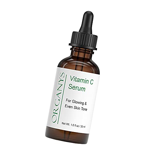 Kiss Uneven Skin Tone Goodbye! Organys 20% Vitamin C Serum w/Hyaluronic & Ferulic Acid For Bright Glowing Skin. Targets Face Eye Wrinkles Dark Sun Age Spots Pores Acne Scars With Anti Aging Benefits