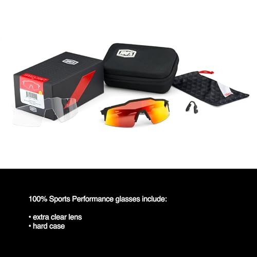 100% Hypercraft Sport Performance - Gafas de sol sin marco de alta calidad, ligeras, para bicicleta de carretera, triatlón, lente intercambiable