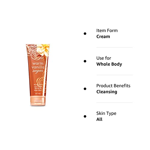 Bath & Body Works Crema de karité de vainilla cálida de 8 onzas