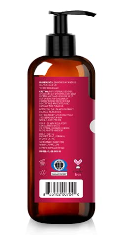 Cliganic USDA Organic Jojoba Oil 16 oz with Pump, 100% Pure - 400 ml
