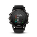 Garmin 010-01988-06 Fenix 5 Plus Zafiro Bisel con Correa de Piel, GPS, color Negro