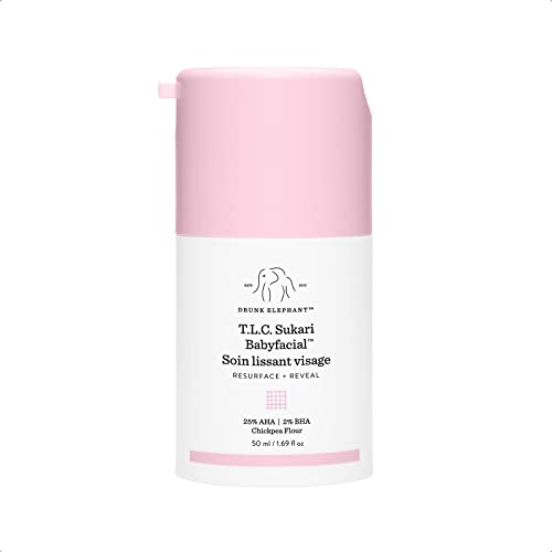 Drunk Elephant Full Sized Retro Renew Facial Duo- Skin Renewal Facial Duo with T.L.C. Sukari Babyfacial (50 ml) and Lala Retro Whipped Cream Facial Moisturizer (50 ml)
