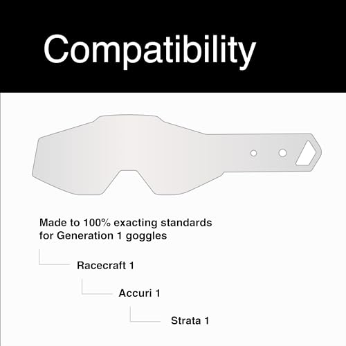 1 100% Standard Tear-Offs - Racecraft, Accuri, Strata Compatible