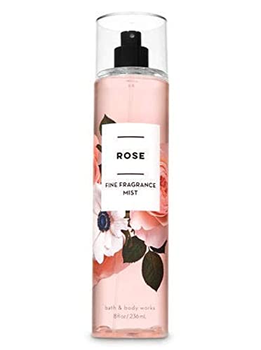 Bath & Body Works Rose Fine Fragancia Mist, 8 onzas líquidas
