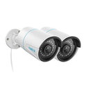 REOLINK Cámaras de seguridad para exteriores, sistema de cámara de seguridad para el hogar para vigilancia PoE IP de 5 MP, detección inteligente de seres humanos/vehículos, funciona con casa inteligente, lapso de tiempo, tarjeta SD de hasta 256 GB, RLC-51