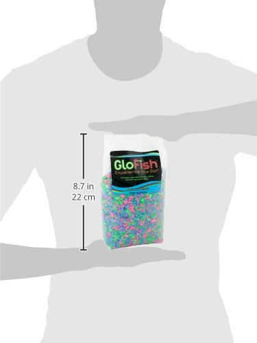 GloFish Grava de Acuario, Colores Fluorescentes, complementa los Tanques, Bolsa de 5 Libras