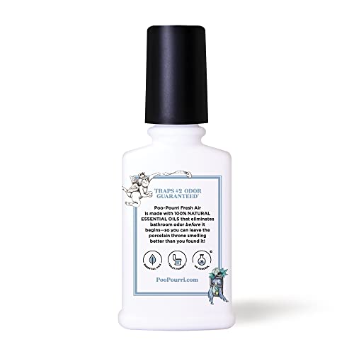 Poo-Pourri Before-You-Go Spray para inodoro, aire fresco, 4 onzas líquidas, jazmín, aire fresco y menta