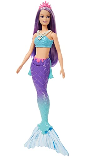 Barbie Dreamtopia, Sirena Aleta Morada, Muñeca para niñas a Partir de 3 años