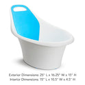 Munchkin® Sit & Soak™ - tina para bebé, 0-12 meses, color blanco, 25 x 16.25 x 15 pulgadas