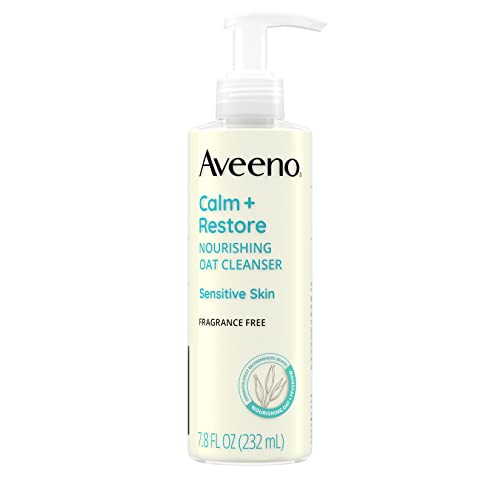 Aveeno Calm + Restore Triple Oat Hydrating Face Serum for Sensitive Skin, Gentle & Lightweight Facial Serum to Smooth & Fortify Skin