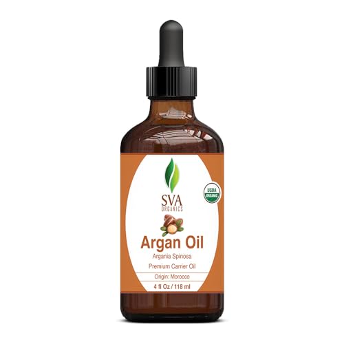 SVA Organics Aceite natural puro de 4 onzas para el cuidado de la piel, cara, cabello, masaje corporal, champú, labios, cabello, uñas, acondicionador, loción, suero facial, aromaterapia