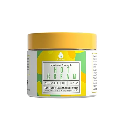 Pursonic Crema caliente anticelulitis y relajación muscular, disminuye la apariencia de las venas varicosas, mejora la textura de la piel y la tensión, suaviza e hidrata. Fabricado con ingredientes naturales