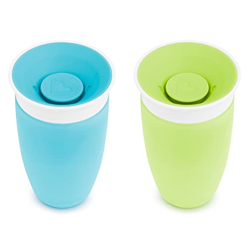 Munchkin Miracle 360 Vaso para niños, verde/azul, 295 ml, 2 unidades
