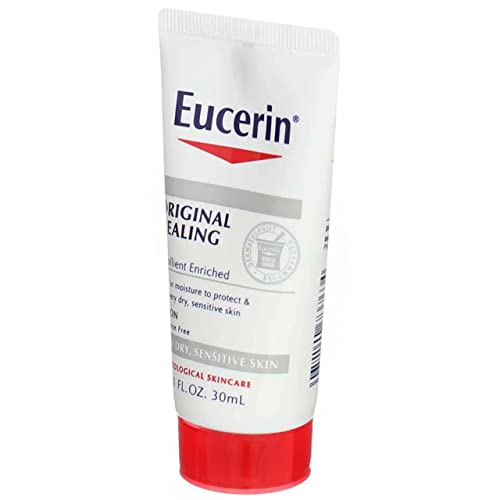 Eucerin Loción enriquecida emoliente curativa original de 1 oz. - Paquete de 6 - Nuevo aspecto