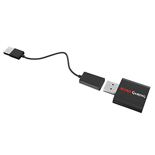 MarsGaming MSC1 - Tarjeta de Sonido USB (Software de Control, Entrada para micrófono, tamaño reducido, chipset de Nueva generación, Sonido 7.1, USB 2.0, 2 x Jack 3.5 mm)