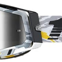 100% Racecraft 2 - Gafas protectoras para bicicleta de montaña y motocross, MX y MTB Racing (Korb - Lente plateada espejo)