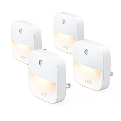 eufy Lumi - Luz nocturna LED de luz blanca cálida, sensor de atardecer hasta el amanecer, dormitorio, baño, cocina, pasillo, escaleras, eficiencia energética, compacta