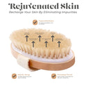 Dry Skin Body Brush - Improves Skin's Health And Beauty - Natural Bristle - Remove Dead Skin And Toxins, Cellulite Treatment , Improves Lymphatic Functions, Exfoliates, Stimulates Blood Circulation