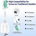 Toptheway Cabezales de cepillo para polvo de repuesto compatibles con Sonicare E-Series HX7022/66, compatible con Sonicare Essence, Xtreme, Elite, Advance y CleanCare Asas atornillables, 6 unidades
