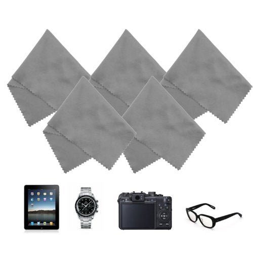 Eco-Fused Paños de limpieza de microfibra, 10 paños y 2 paños blancos, ideal para limpiar gafas, lentes de cámara, iPad, tabletas, teléfonos, iPhone, teléfonos Android, pantallas LCD y otras superficies delicadas