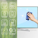 Eco-Fused Paños de limpieza de microfibra, 10 paños y 2 paños blancos, ideal para limpiar gafas, lentes de cámara, iPad, tabletas, teléfonos, iPhone, teléfonos Android, pantallas LCD y otras superficies delicadas