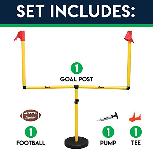 Franklin Sports - Juego de portería de fútbol Juvenil para niños con Mini fútbol, Divertido portería de fútbol para Todas Las Edades, fácil Montaje, Altura Ajustable, Base ponderada