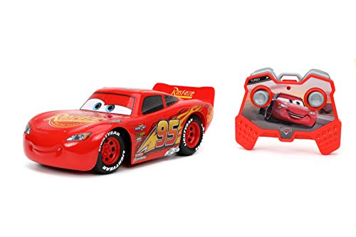 Jada Toys Pixar Cars 1:24 Rayo Mcqueen RC Control Remoto Coche 2.4 GHz Juguetes Rojos para niños