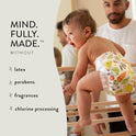 The Honest Company Clean Conscious Diapers | Plant-Based, Sustainable | Classic Stripes + Feeling Nauti | Super Club Box