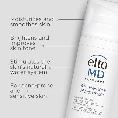 EltaMD AM Therapy Facial Moisturizer, Oil-free, Lightweight, Fragrance-free, Dermatologist-Recommended, 1.7 oz