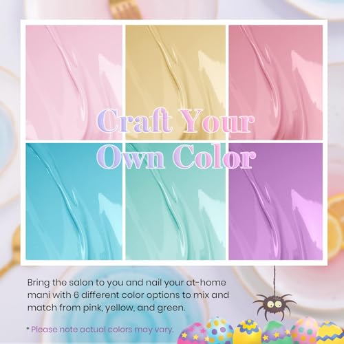 beetles Gel Polish - Set de esmaltes de uñas en gel pastel Beetles, esmalte en gel para primavera y verano, juego de esmalte en gel remojo, se requiere lámpara de uñas, 7,3 ml cada botella, decoración de Pascua, caja de regalo