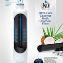 K&J Filtro de agua de repuesto compatible con Samsung para refrigerador DA2900020B, RF263BEAESR y RF28HMEDBSR – Samsung HAF-CIN/EXP y 46-9101 filtro de agua para refrigerador, certificado NSF 42 (paquete de 2)