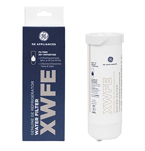 GE XWFE Filtro de agua para refrigerador | Certificado para reducir el plomo, el azufre y más de 50 impurezas | Reemplaza cada 6 meses para obtener los mejores resultados | Paquete de 1