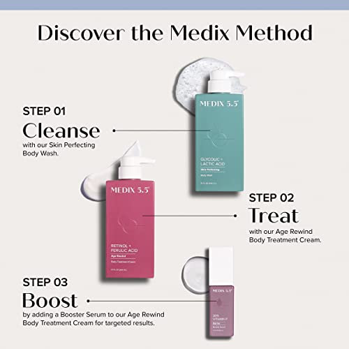Medix 5.5 Retinol Cream and Collagen Cream Set. Medix 5.5 Retinol Cream with Ferulic Acid targets Crepey Skin, Wrinkles and Sun Damaged Skin. Collagen Cream firms and tightens Sagging Skin. Two 15oz
