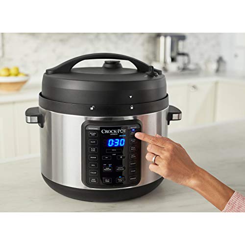 Crock-Pot 2097588 10-Qt. Express Crock Multi-Cooker with Easy Release Steam Dial, Quart, Stainless Steel