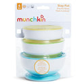 Munchkin Stay Put Plato hondo con ventosa, 3 unidades