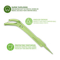 Plackers Púas de hilo dental micro menta para dientes traseros