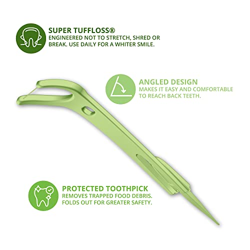 Plackers Púas de hilo dental micro menta para dientes traseros
