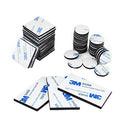 Double Sided Foam Tape Strong Pad Mounting,Black Self-Adhesive Tape Include Square Round and Rectangular(60Pcs)