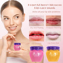 Honey&Sakura - Mascarillas de labios para reparación de día y noche, bálsamo de labios, hidratante y prevención de grietas exfoliante e hidratante, máscara de labios durante la noche, cuidado de labios y productos de reparación