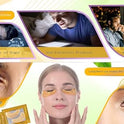 24k Gold Eye Mask, Collagen Eye Mask Pads, Dark Circle Eye Treatment, Under Eye Mask Gold, Under Eye Patches, Hydrogel Eye Patch, Eye Gel Mask(30 Pairs)