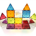 Magna-Tiles Stardust Set original, galardonado con azulejos magnéticos, creatividad y educativos, aprobados por tallo, purpurina y espejos
