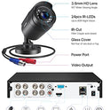 zosi 8-Channel HD-TVI 720P 1080N DVR Cámara de vigilancia de video Seguridad Kit 8 x 1280TVL Cámaras de interior exterior IR resistente a la intemperie 65 pies 20 m de visión nocturna con IR Cut sin disco duro